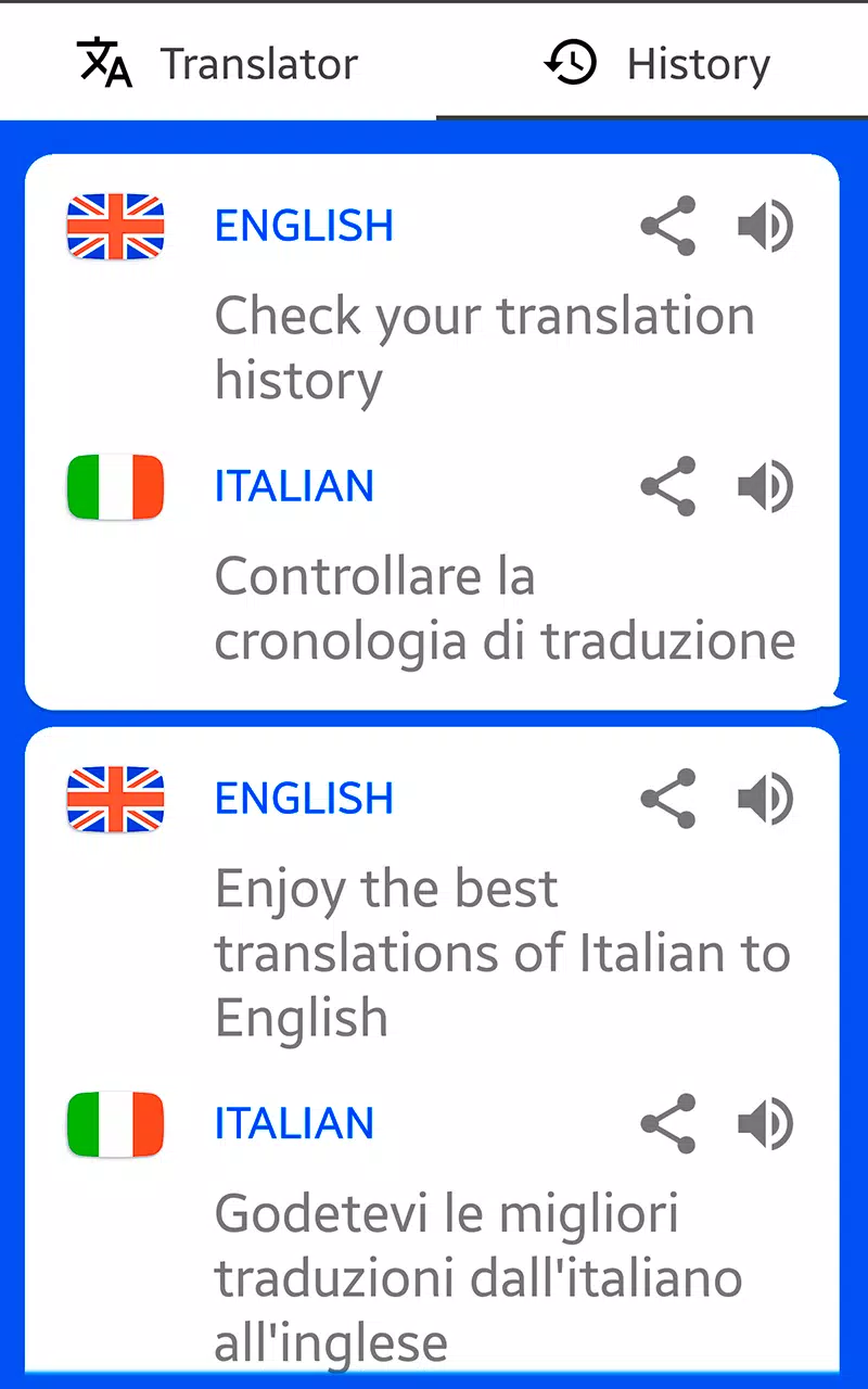 Italienisch - Englisch ( Übersetzer - Translator) APK für Android  herunterladen