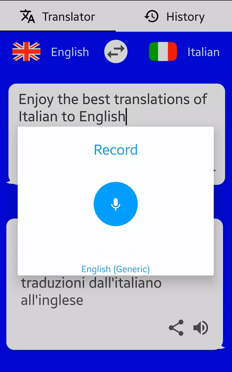 Italian - English Translator ( Text to Speech ) APK for Android Download