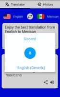 Mexicano - Englisch Übersetzer Plakat