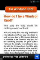 Tie Windsor Knot poster