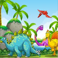 Dino Jungle Run Jurassic screenshot 1