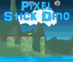 Dinosaur Pixel Stick Affiche