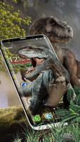 3D موضوع الرعب الديناصور الملصق