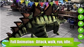 Dinosaur 4D Free AR (styl Low poly) plakat