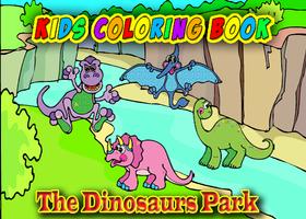 Dinosaur Coloring Book For Kid Affiche