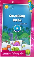 Poster Dinosaurs Coloring Book Super Game