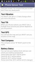 برنامه‌نما Phone Sensor Test عکس از صفحه