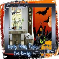 Family Dining Table Set Design Affiche