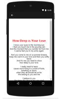Bee Gees || How Deep is Your Love - Songs Lyric स्क्रीनशॉट 1