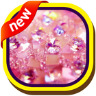 Pink Diamond Glitter Wallpaper icône