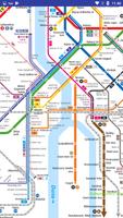 Budapest metró térkép Magyarország Affiche