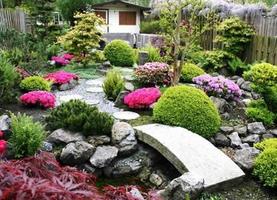 أفكار تصميم الحديقة اليابانية الملصق