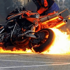 ikon Motorcycle Burnout Wallpaper