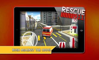 Ambulance Rescue 911 3D Driver Affiche