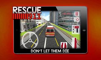 Ambulance Rescue 911 3D Driver capture d'écran 1