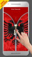 Albania Flag Zipper LockScreen poster