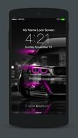 Neon Cars Lock Screen Affiche