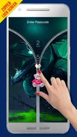 Dragon Zipper Lock Screen poster