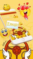 Panas emoji tema poster
