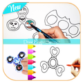 Draw Finger Spinner step by step
