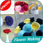300+ DIY Easy Flower Making Step by Step Tutorial icône