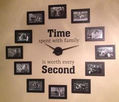 DIY Family Photo Wall Clock Affiche