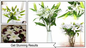 DIY white lily flower bouquet syot layar 3