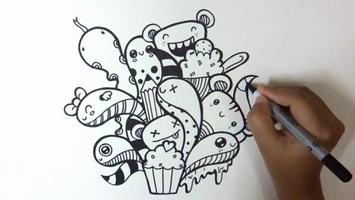 Doodle Drawing Tutorial Affiche