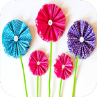 DIY paper flowers icon