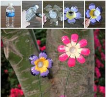 DIY plastic bottle flower decoration-poster