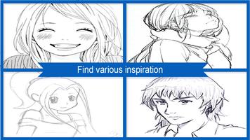Drawing Manga Sketch Affiche