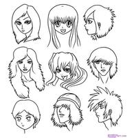 Manga Drawing Step by Step Affiche