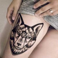 Wolf Tattoo Design Affiche