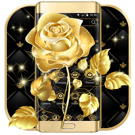 Gold Rose Flower Theme