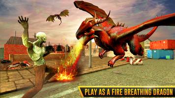 Zombie VS Dragon Hero 2018 - World War Survival 3D 海報