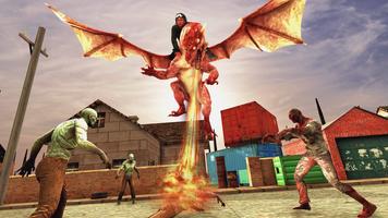 Zombie VS Dragon Hero 2018 - World War Survival 3D imagem de tela 1