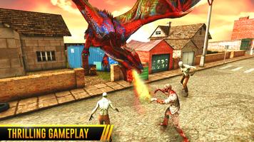 Zombie VS Dragon Hero 2018 - World War Survival 3D syot layar 3