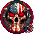 3D American Dj Skull Theme biểu tượng