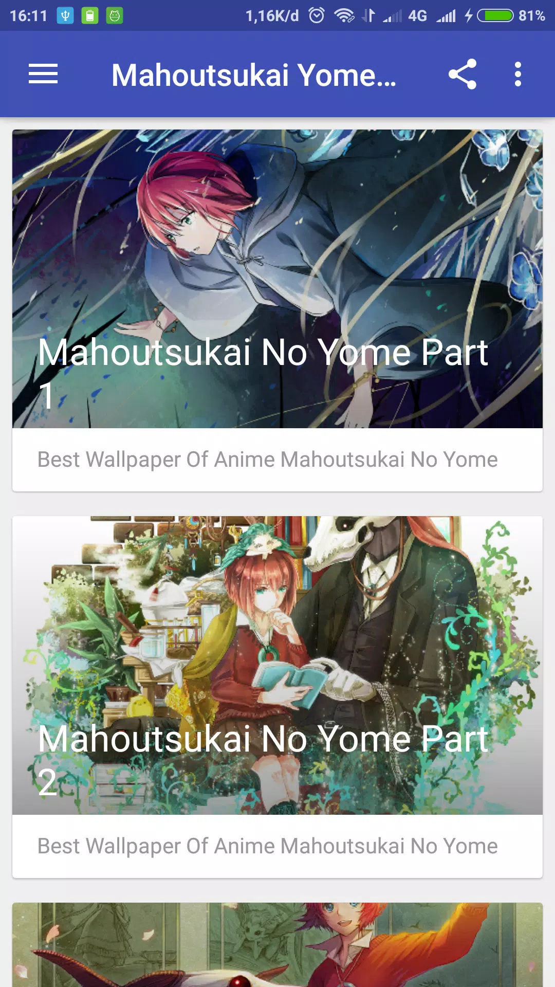 Download do APK de Mahoutsukai no Yome wallpaper para Android