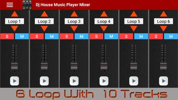 Dj House Music Player Mixer Affiche