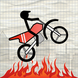 Stick Stunt Biker Zeichen