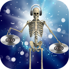 Icona DJ Music per ballare scheletro
