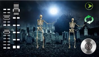 پوستر DJ Music for dancing skeleton