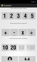 Simple Elementary Math Affiche