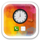 Analog Time Clock Lock Screen icône