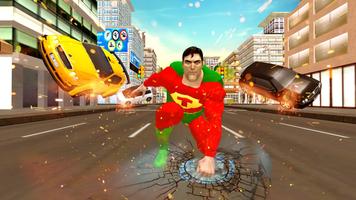 Superhero Flying Crime Battle City Rescue Mission الملصق