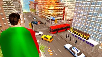 Superhero Flying Crime Battle City Rescue Mission تصوير الشاشة 1