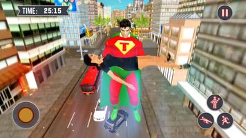 Superhero Flying Crime Battle City Rescue Mission تصوير الشاشة 2