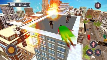 Superhero Flying Crime Battle City Rescue Mission تصوير الشاشة 3