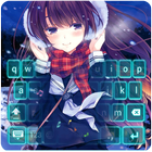 Girl Anime Manga Keyboard أيقونة